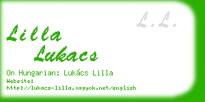 lilla lukacs business card
