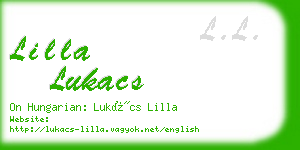 lilla lukacs business card